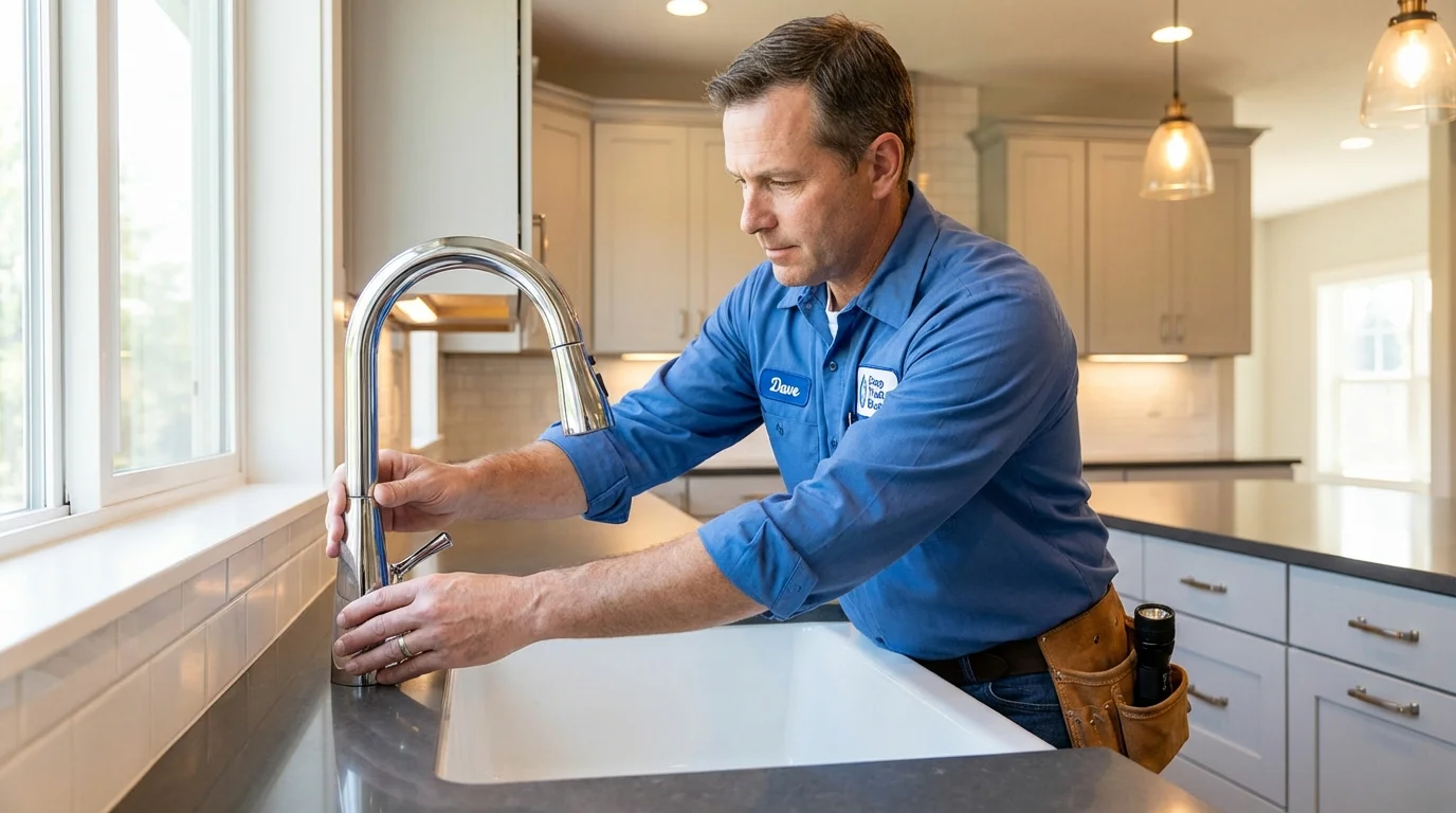 Kitchen faucet installation by Johns Plumbing LLC in Rapid City