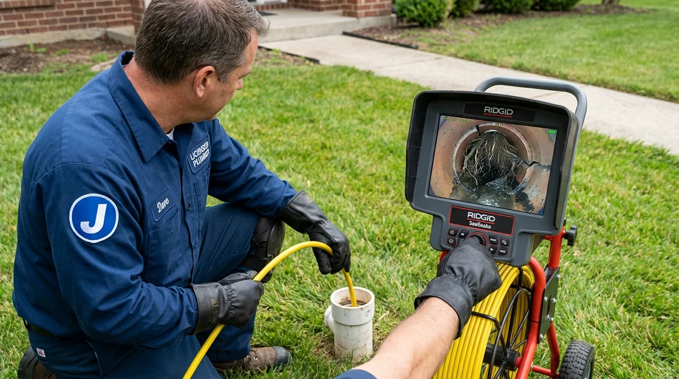 Sewer camera inspection being performed by Johns Plumbing LLC in Rapid City