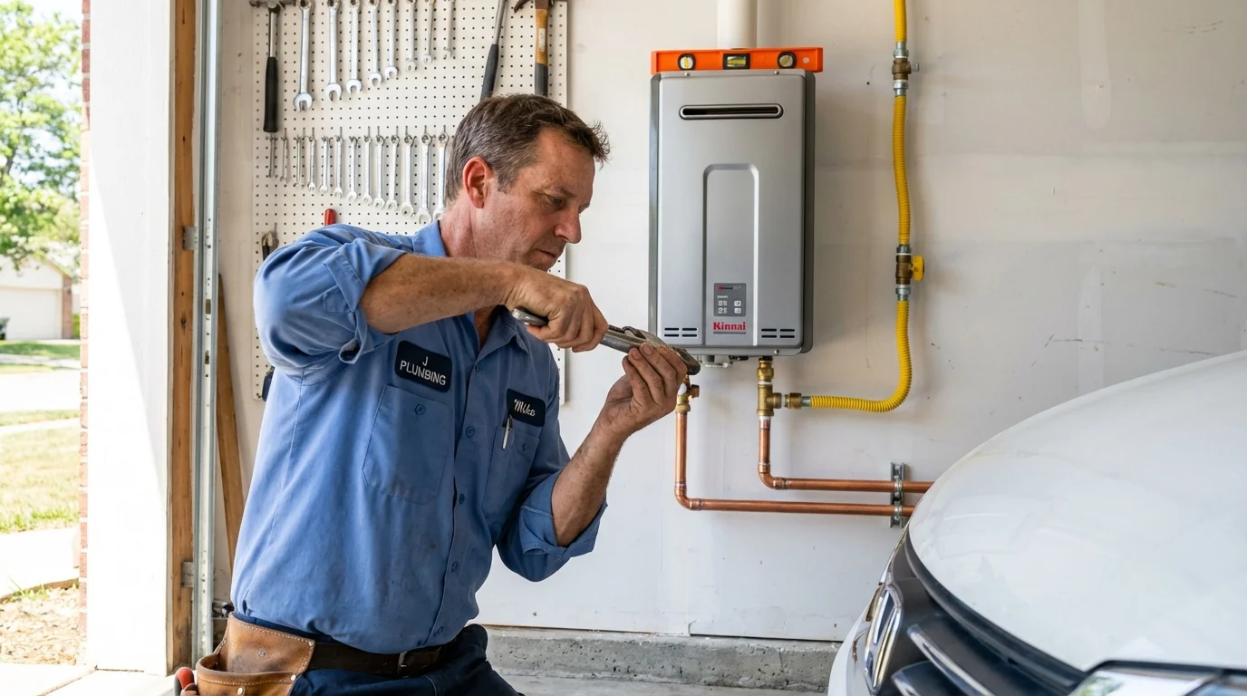 Tankless water heater installation by a Johns Plumbing LLC plumber in Rapid City